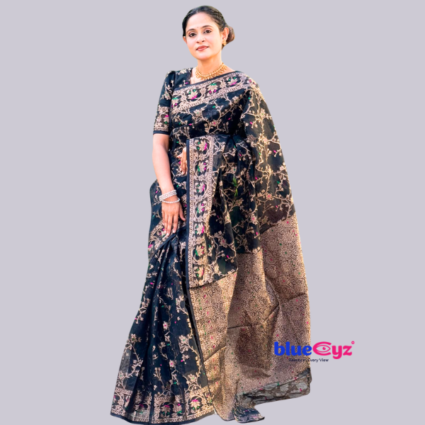 Blackberry Jamdani Sharee for Young Women with Blouse pc